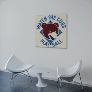 1940 Chicago Cubs Watch the Cubs Play Ball Canvas Art | Row One Brand | Vintage Sports Wall Art | Man Cave Father&#39;s Day Gifts | Home Decor