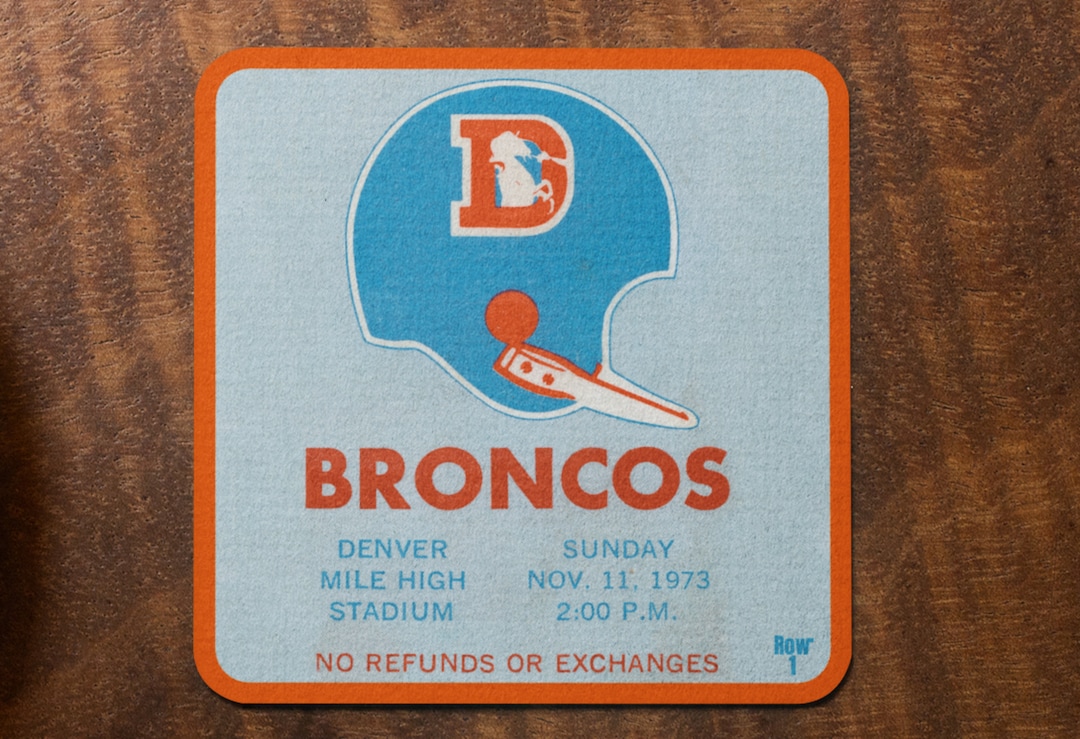 1973 Denver Vs. San Diego Football Ticket Coasters 4 Row Etsy