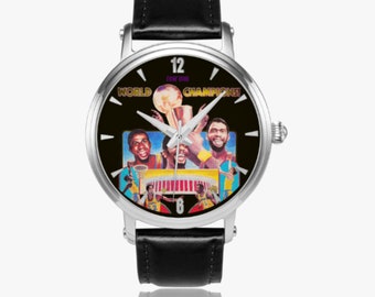 Throwback 80s LA World Champions Basketball Art Watch | 46mm Automatic Watches from Row One Brand | Historic Sports Art Watch Collection