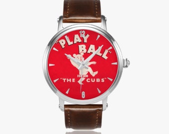 1934 Chicago Cubs Play Ball Art Watch | Row One Brand | 46mm Automatic Watch | Baseball Watches, Historic Sports Art Watches