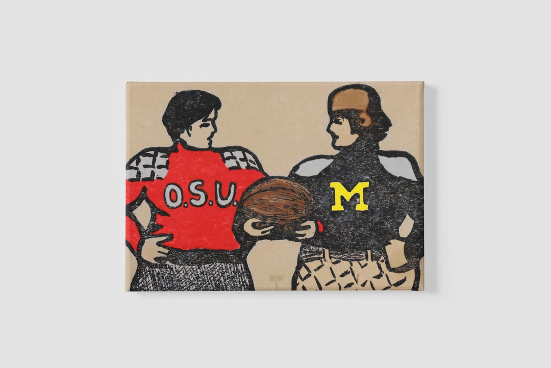 1901 Michigan Vs. Ohio State Football Players Art Historic College