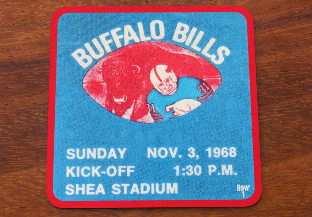 1968 New York Jets Vs. Buffalo Bills Football Ticket Coasters Etsy