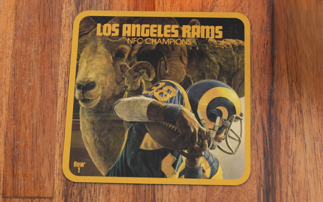 1980 LA Rams Football Art Coasters: Unique California Sports Gifts - Etsy