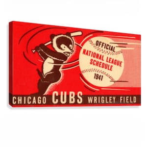 1941 Chicago Cubs Baseball Schedule Art | Row One Brand | Chicago Gift Ideas, Chicago Wall Art, Chicago Sports Gift Ideas, Vintage Cubs Art