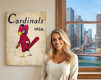 Baseball Canvas Art: 1956 Cardinals