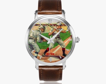 1909 Baseball Art Watch: Hibberd VB Kline, Leather Band