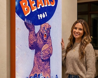 1961 Chicago Football Canvas: Bears Gift