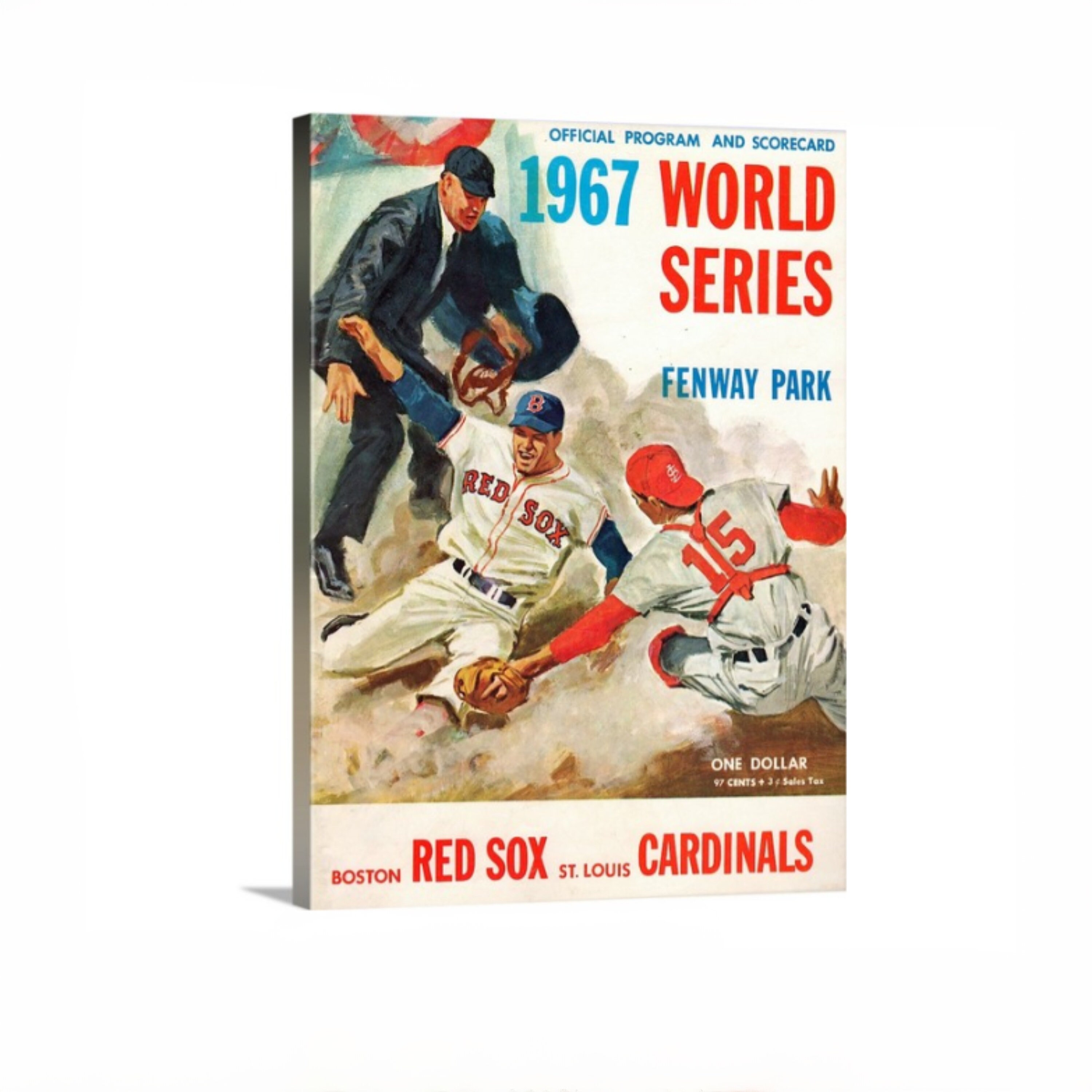1964 St. Louis Cardinals Scorecard Art Tote Bag by Row One Brand