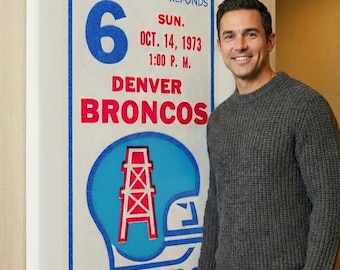 1973 Houston Oilers Football Ticket Canvas