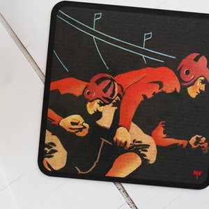 Vintage Football Art Drink Coasters (4) | Row One Brand | Football Gifts, Unique Football Gift Ideas, 2023 Football Stocking Stuffers