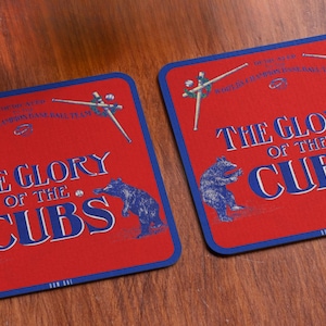 1909 Chicago Cubs Art Coasters: Vintage Baseball Gifts