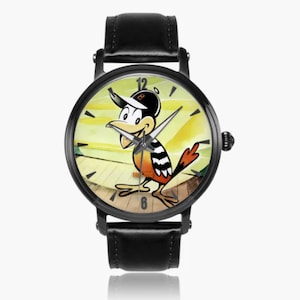 Reloj Oriole Cartoon de 1954 / Marca Row One / Reloj automático de 46 mm / Relojes de arte histórico, relojes de mascota vintage, relojes de regalo únicos
