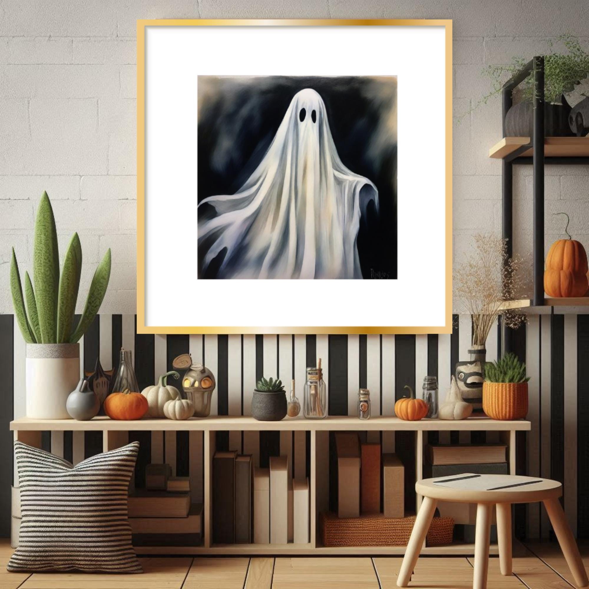Dark Academia Digital Ghostly 12 X12inc Wall Art, Gost Lover Gift ...