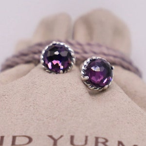 Auténticos pendientes Chatelaine de amatista de David Yurman