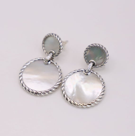 David Yurman Sterling Silver Elements Double Drop… - image 2