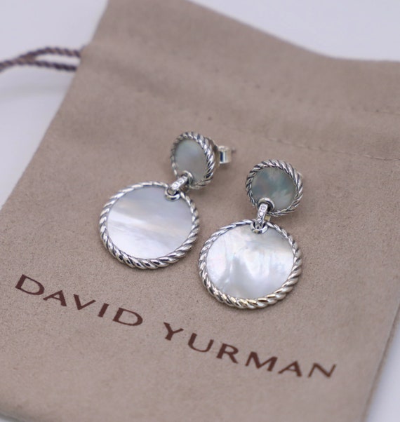 David Yurman Sterling Silver Elements Double Drop… - image 1