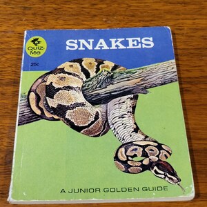 Vintage Junior Golden Guide Snakes Book