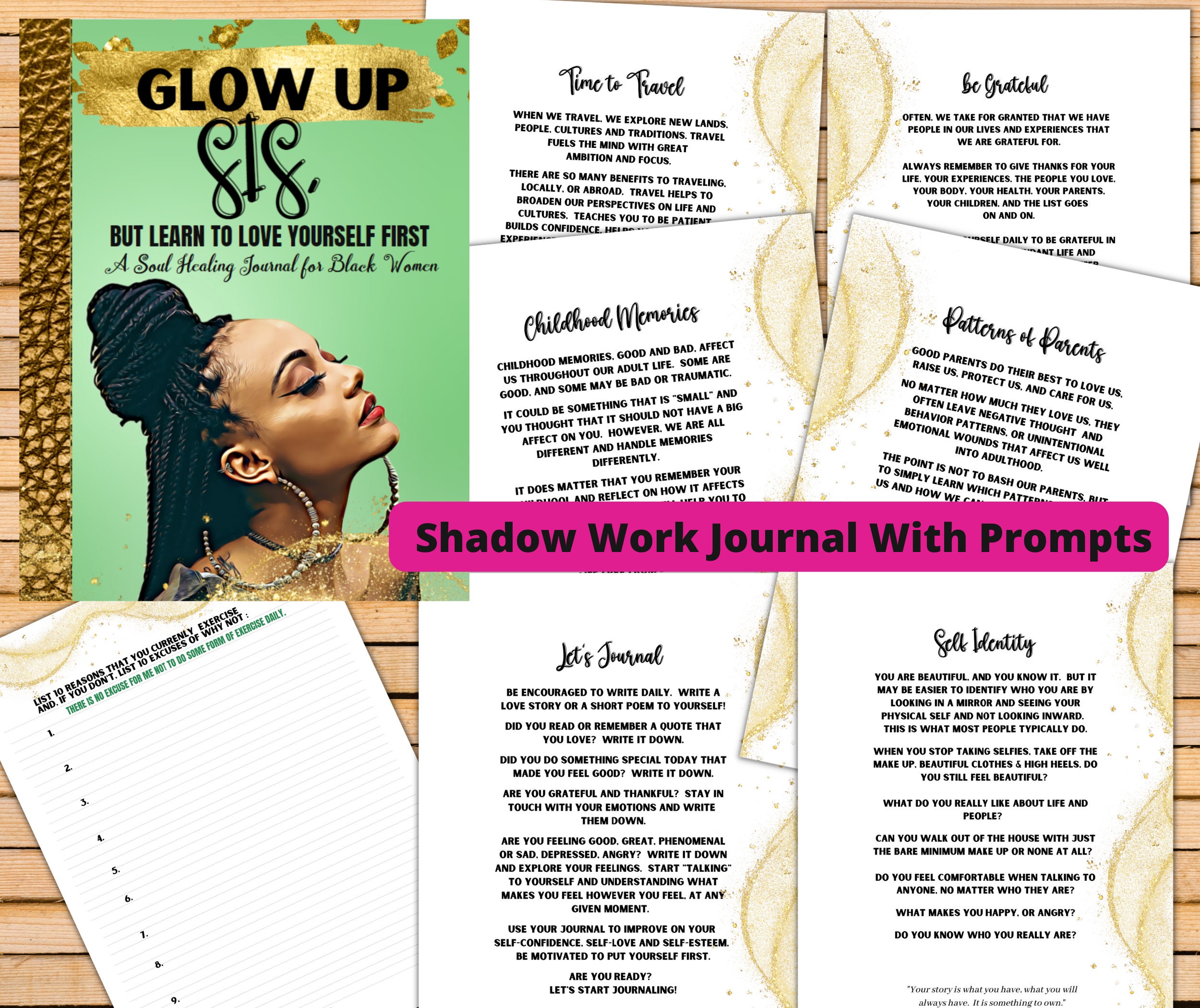 365 Journal Prompts for Black Women's Health & Healing INSTANT