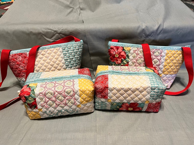 Pioneer Woman Quilted Placemat Cosmetic Bags Etsy