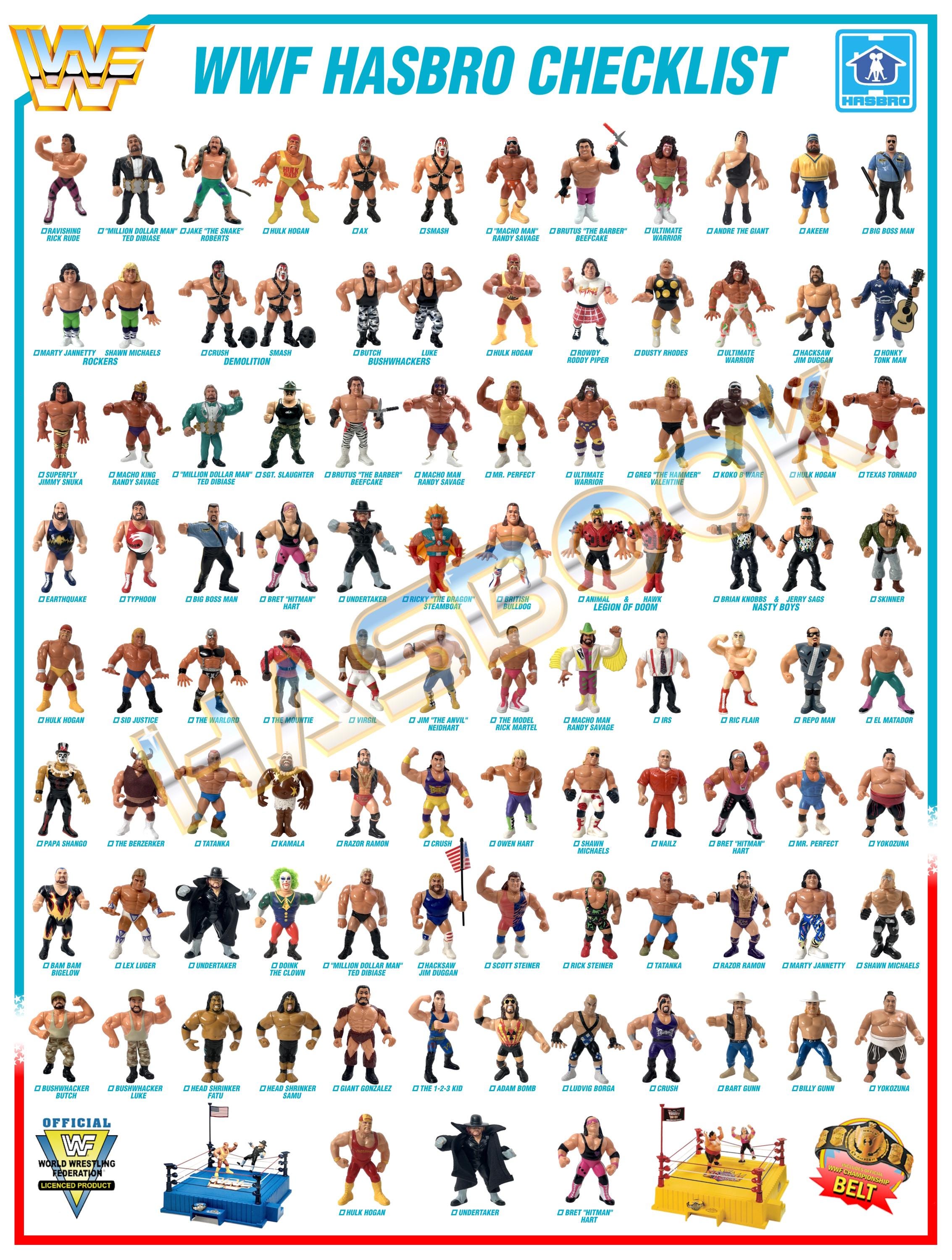 WWF Hasbro Photo Checklist 17 X 22 or 18 X24 - Etsy