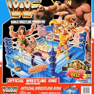 Reproduktion av WWF Hasbro Ring-askkonst