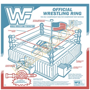 WWF Hasbro ring box back art reproduction