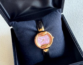 Vintage Gucci 11/12.2 Interchangeable Bezel Bangle Watch Stainless