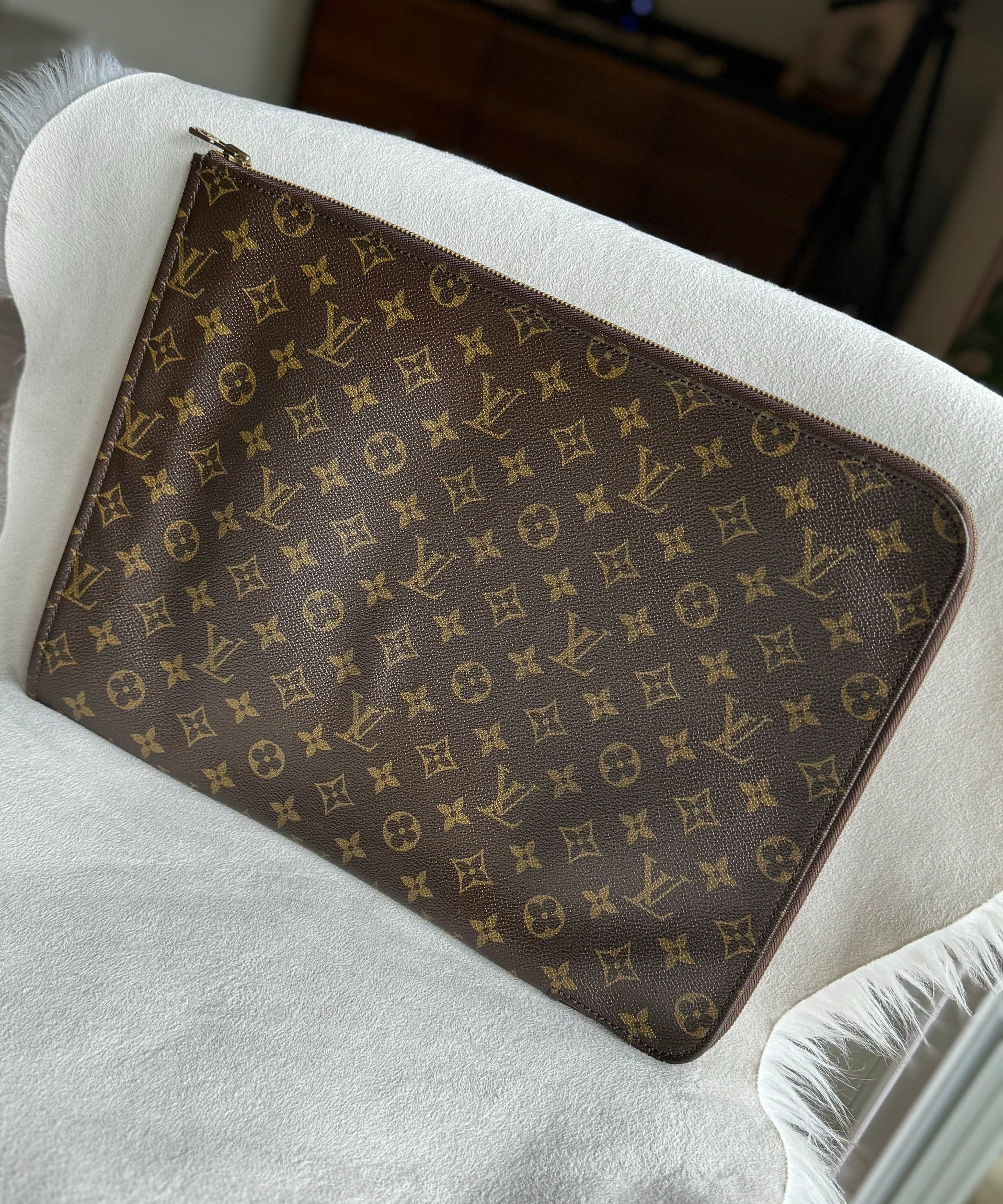 Vintage LOUIS VUITTON Monogram Canvas Poche Document - Etsy