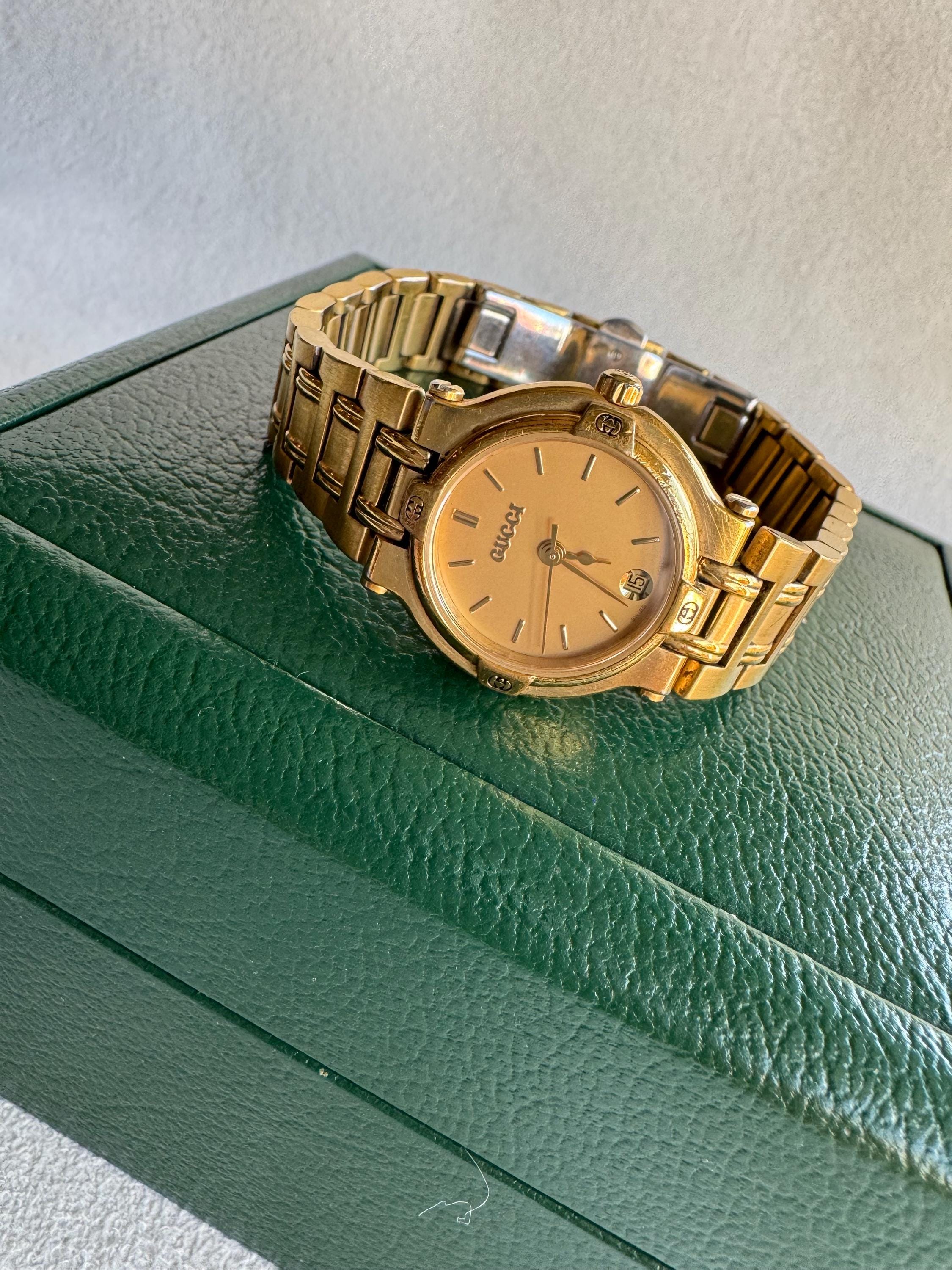 Vintage GUCCI Ladies Gold Plated Quartz Watch, Circa 1990s