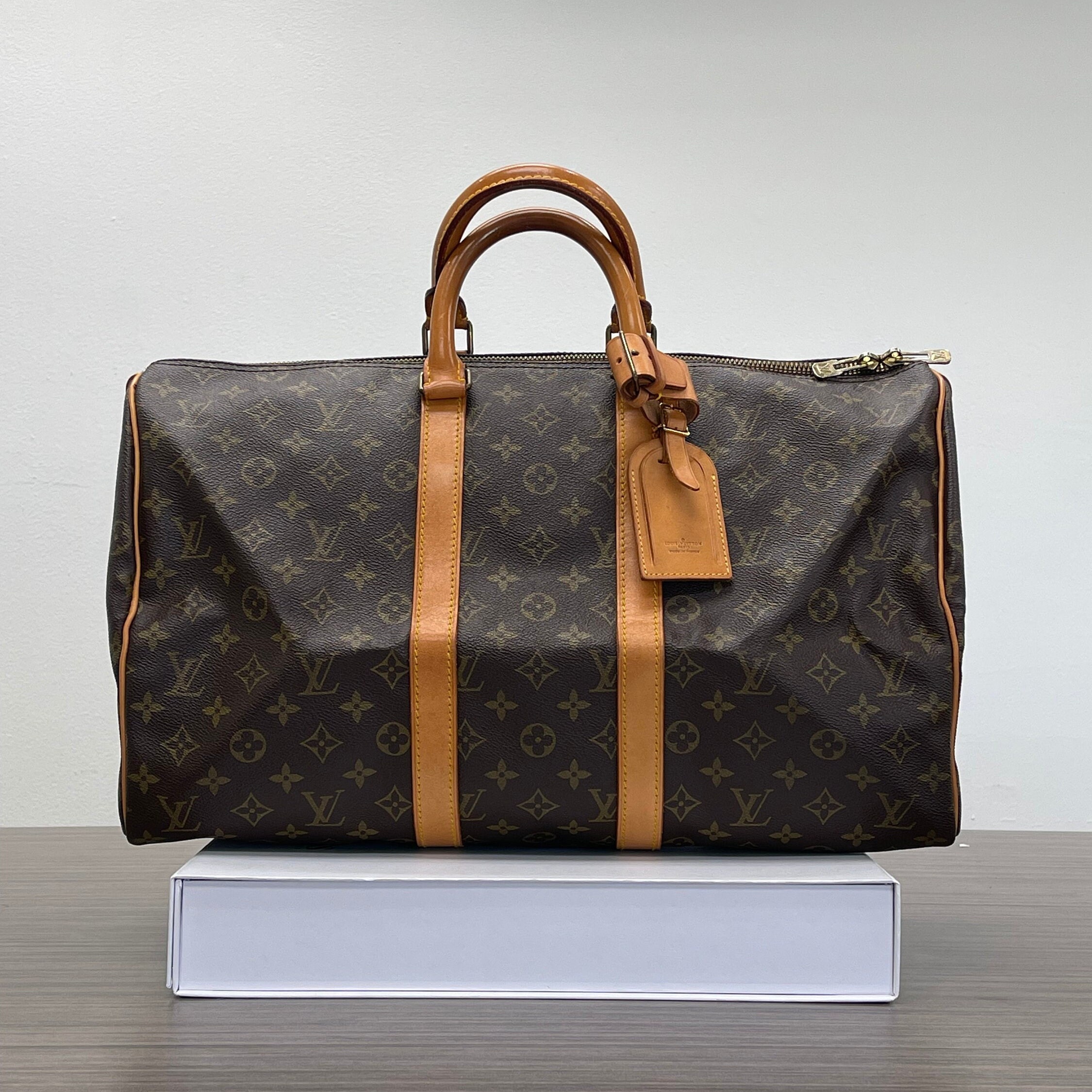 Vintage LOUIS VUITTON Monogram Keepall 45 M41428 Boston bag French Company