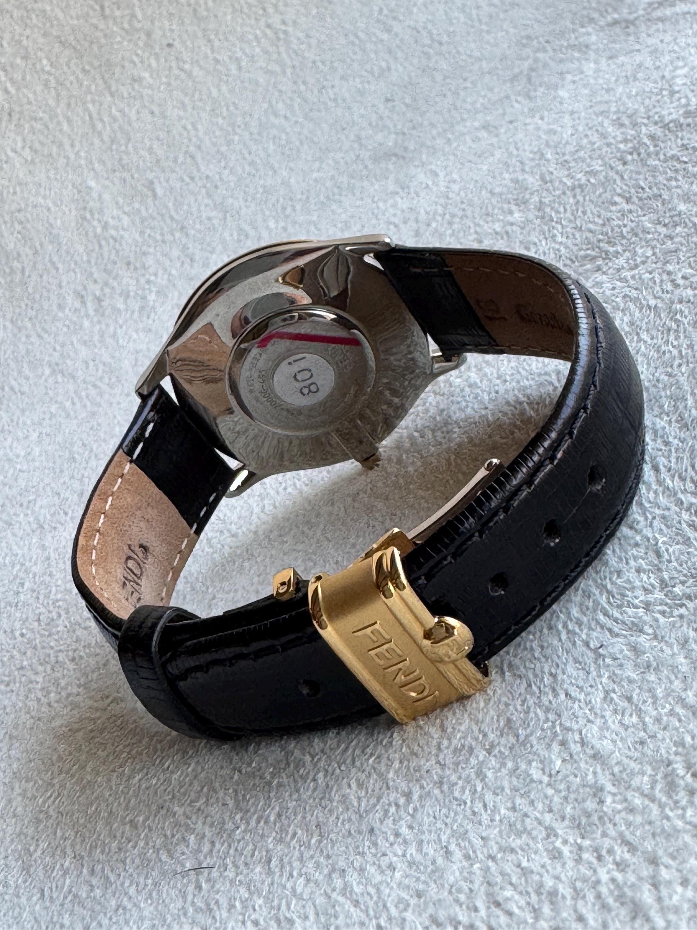 Vintage FENDI Quartz Watch With Leather Strap (unisex Style  display picture 2