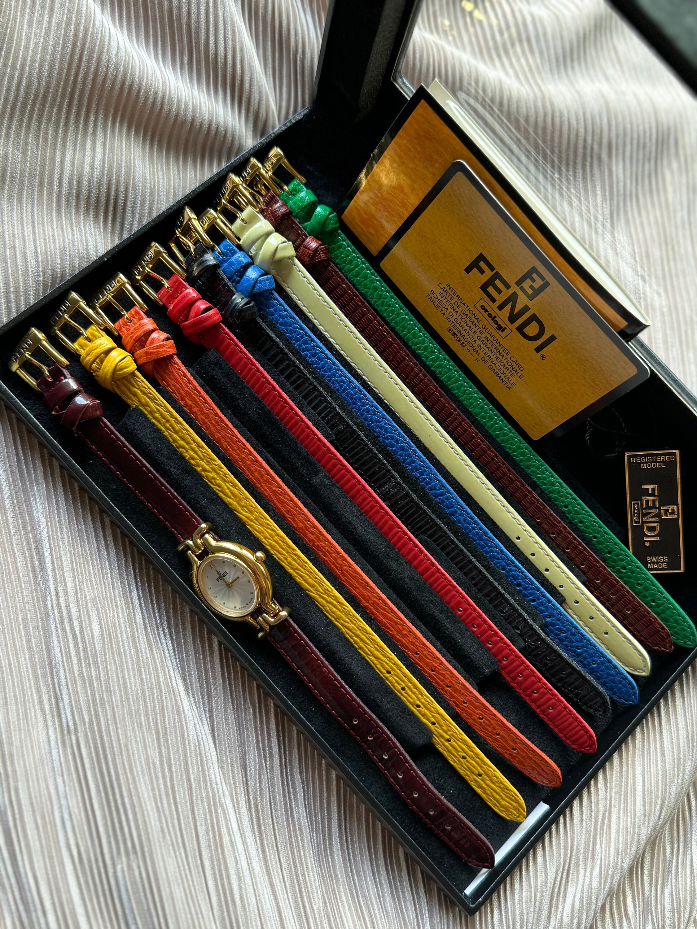 Vintage FENDI Orologi Watch With Multiple Straps Circa 1980s Etsy