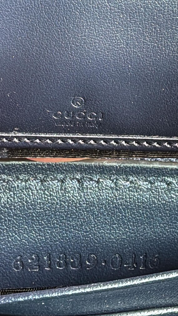 【GUCCI】Holsbit 1955 Half wallet/追跡可能/全国送料無料 グッチ ホースビット 1955〕ミニバッグベージュ＆エボニー GG