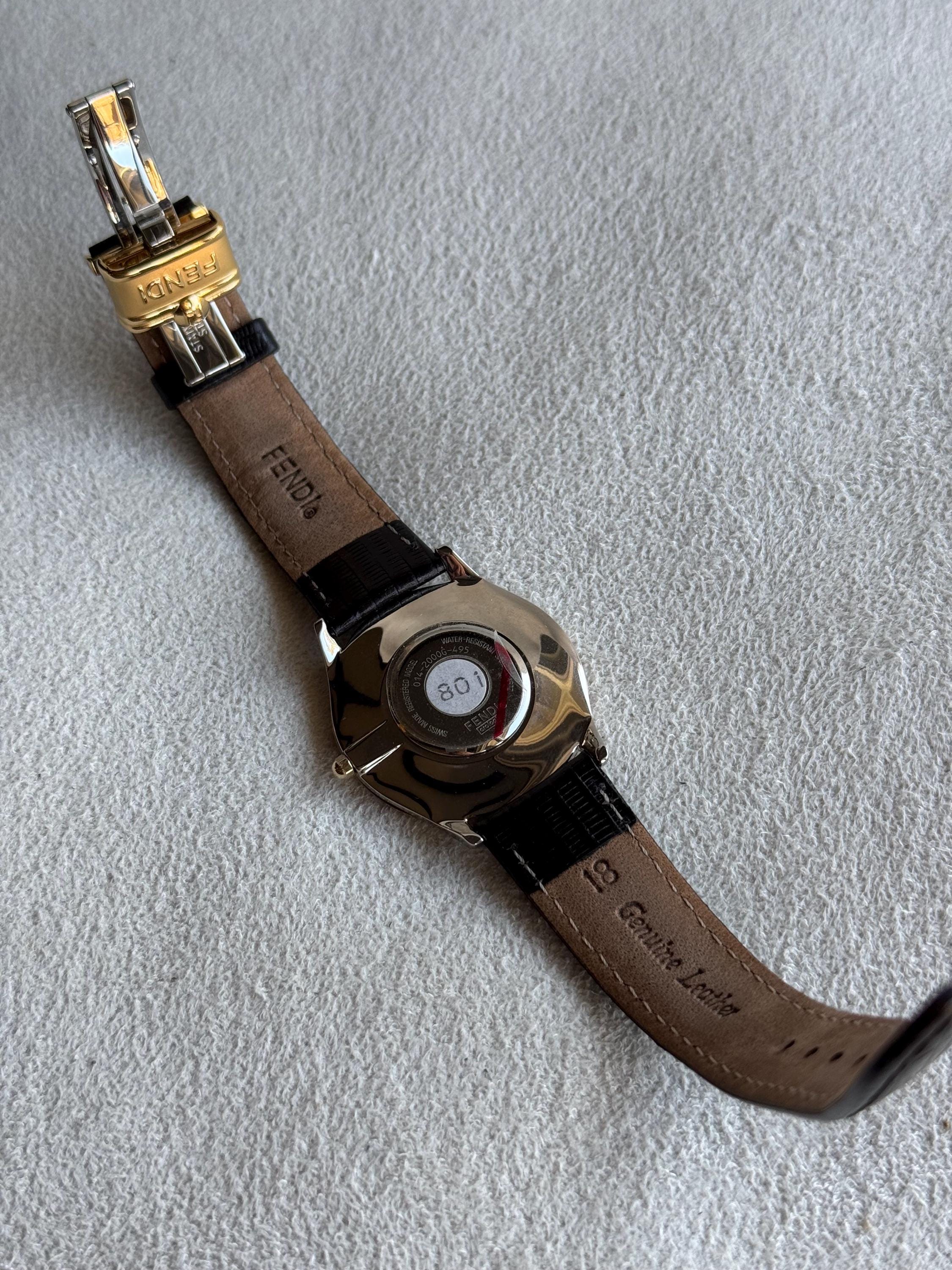 Vintage FENDI Quartz Watch With Leather Strap (unisex Style) - Etsy