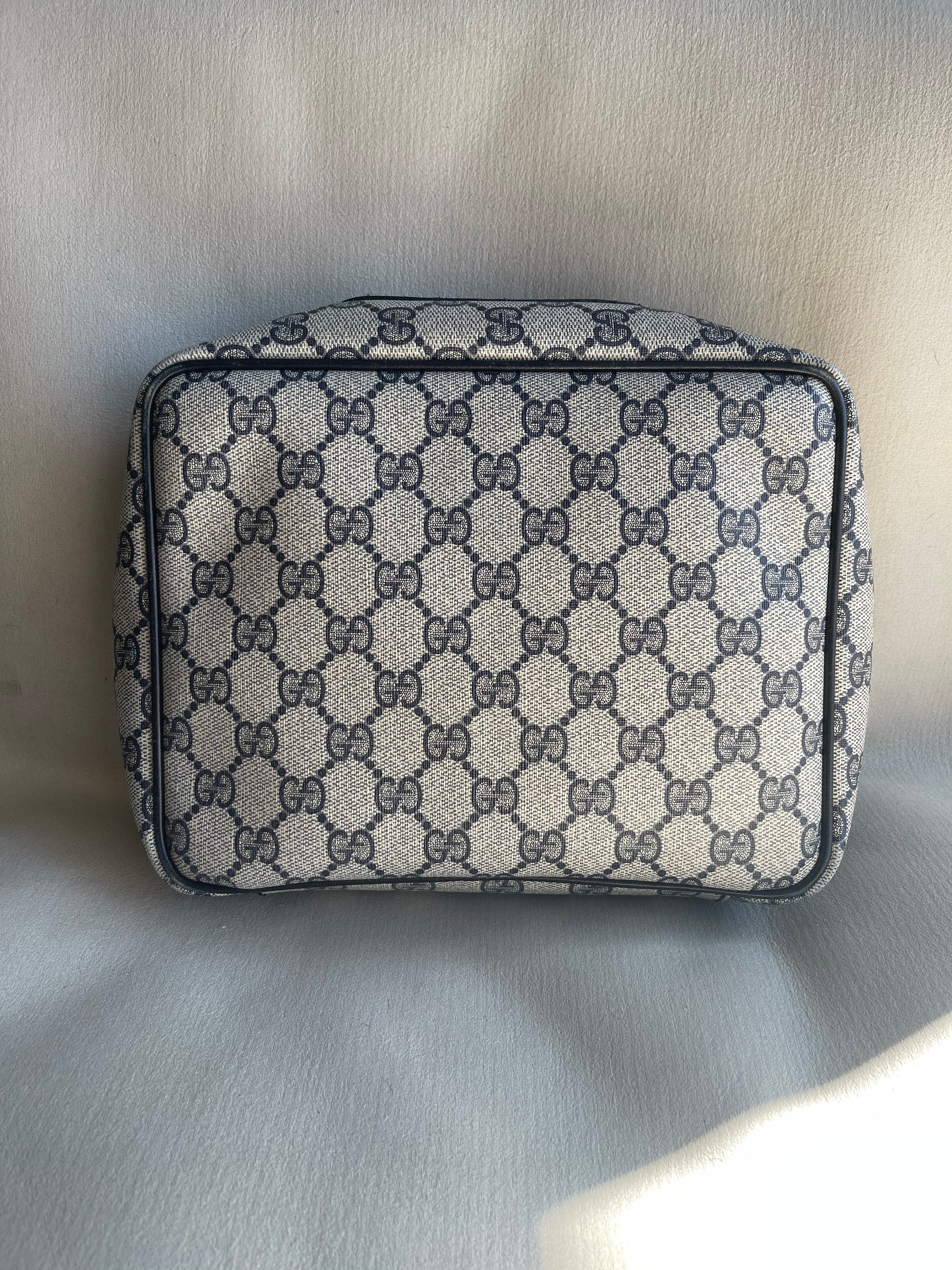 VIP【関税送料無料】希少 Gucci Toiletry Case Ophidia small toiletry case in grey and black Supreme