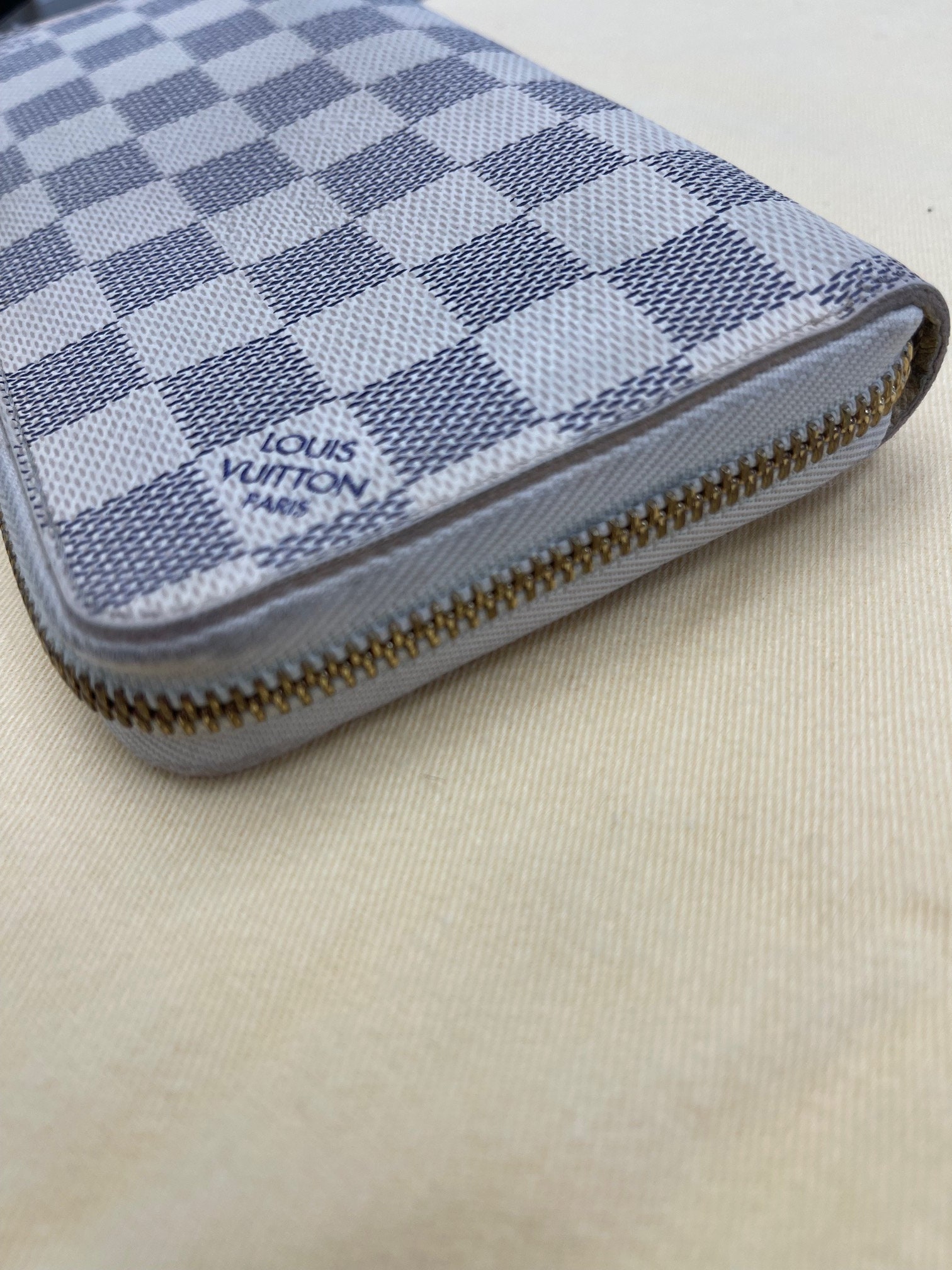 Damier Azur Canvas Zippy Wallet (Authentic Pre-Owned)