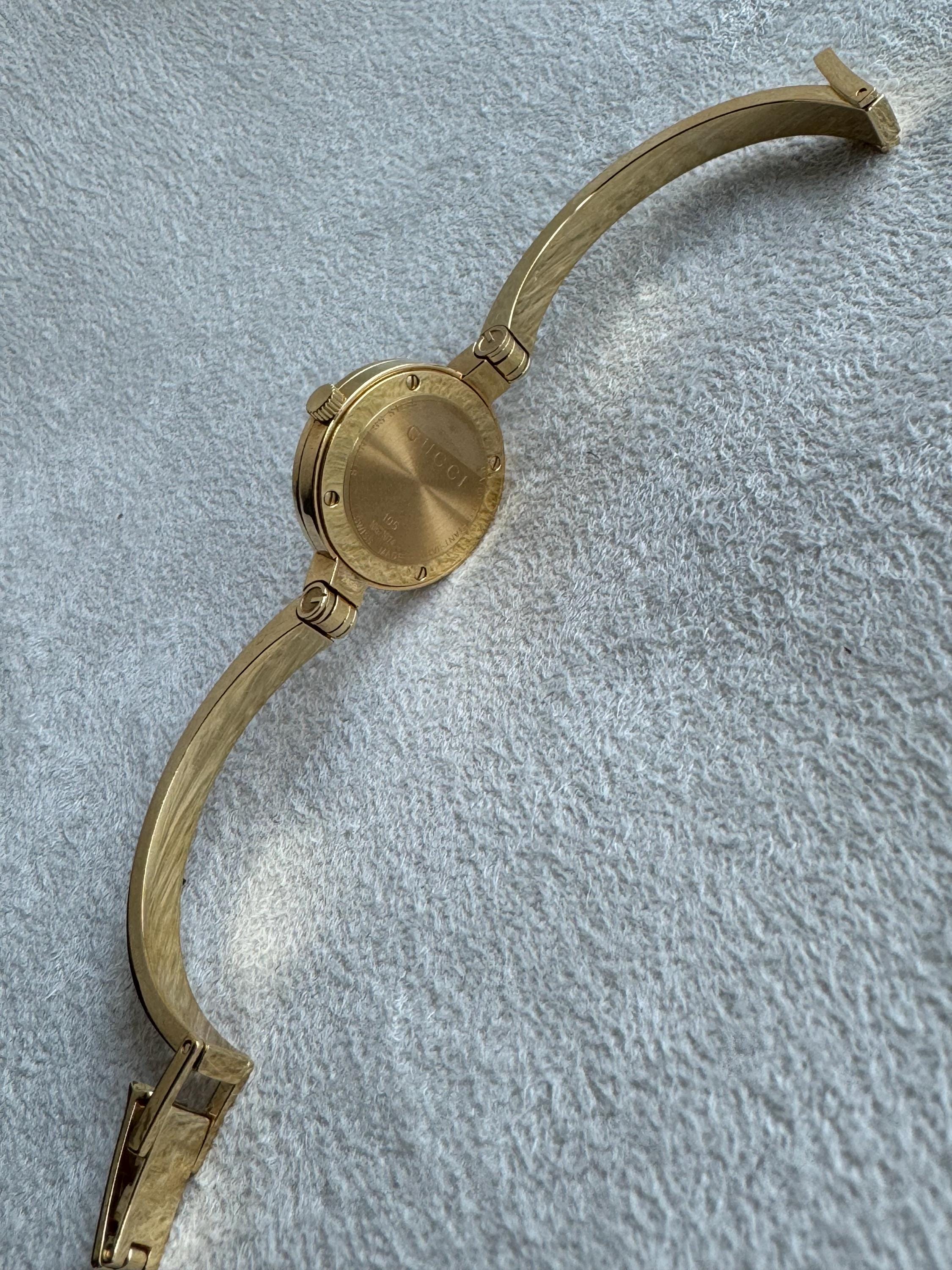 Vintage GUCCI Floral Bangle Watch - Etsy