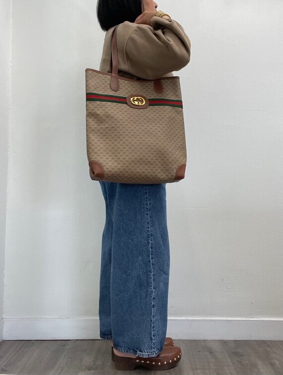 Gucci Pre-Owned 2000s Sherry Sylvie Web monogram tote bag VUITTON