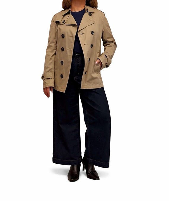 Vintage Burberry Black Label Short Trench Coat