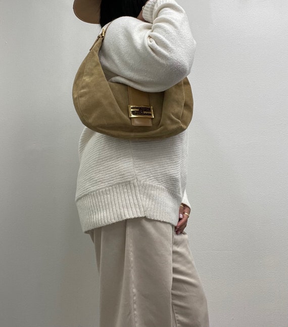 Authentic FENDI Croissant Suede Shoulder Bag - image 4