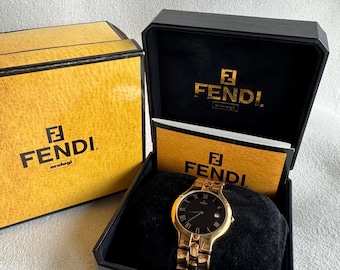 Vintage FENDI Gold Tone Stainless Steel Watch