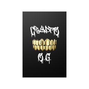Bitcoin Gold Grill Cryptocurrency O.G. Art Satin Poster