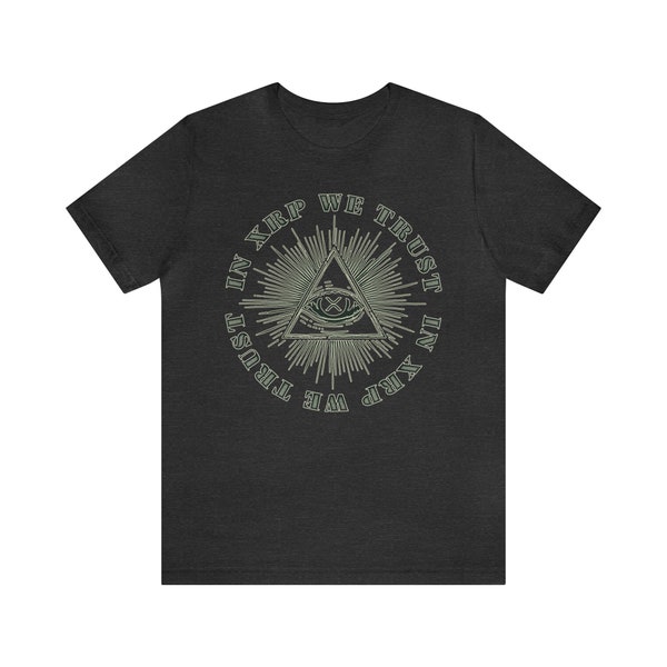 In XRP We Trust Illuminati Eye Circle Cryptocurrency Unisex Jersey Short Sleeve Shirt