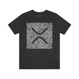 XRP Tropical Leaves Cryptocurrency Unisex Jersey Short Sleeve Shirt