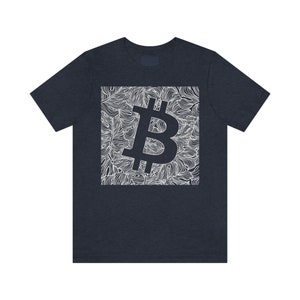 Bitcoin Tropical Leaves Cryptocurrency Unisex Jersey Short Sleeve Shirt
