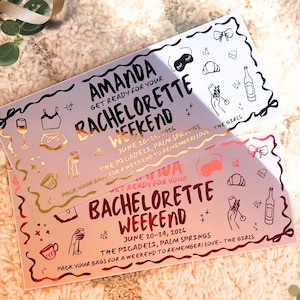 Gold Bachelorette Reveal Gift Voucher, Scratch Off Boarding Pass, Personalized   Bachelorette Surprise Ticket, Bachelorette Invite For Bride