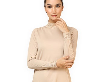 Breathable Embroidered Long Sleeve Lace Dress