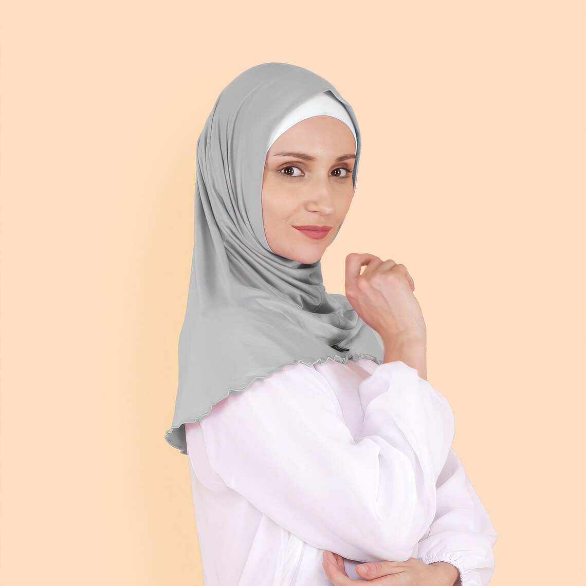 Hijab Pull-on Istantaneo Lyra, Cotone Qualità Turca, 1 Pezzo - Marca Yusra, Nuovo Con Etichette - Foto 3