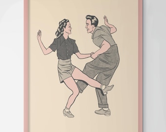Swing Dance Couple | Print | In Color