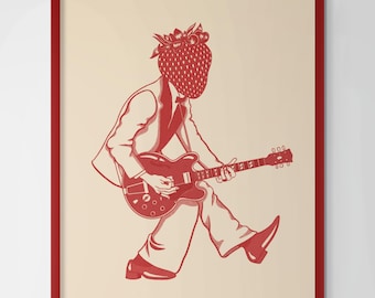 Chuck Berry | Duck Walk | Print | In Red